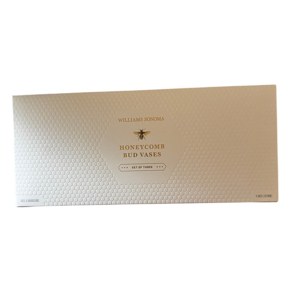 William Sonoma Honeycomb Bud Vases - 3 - NIB